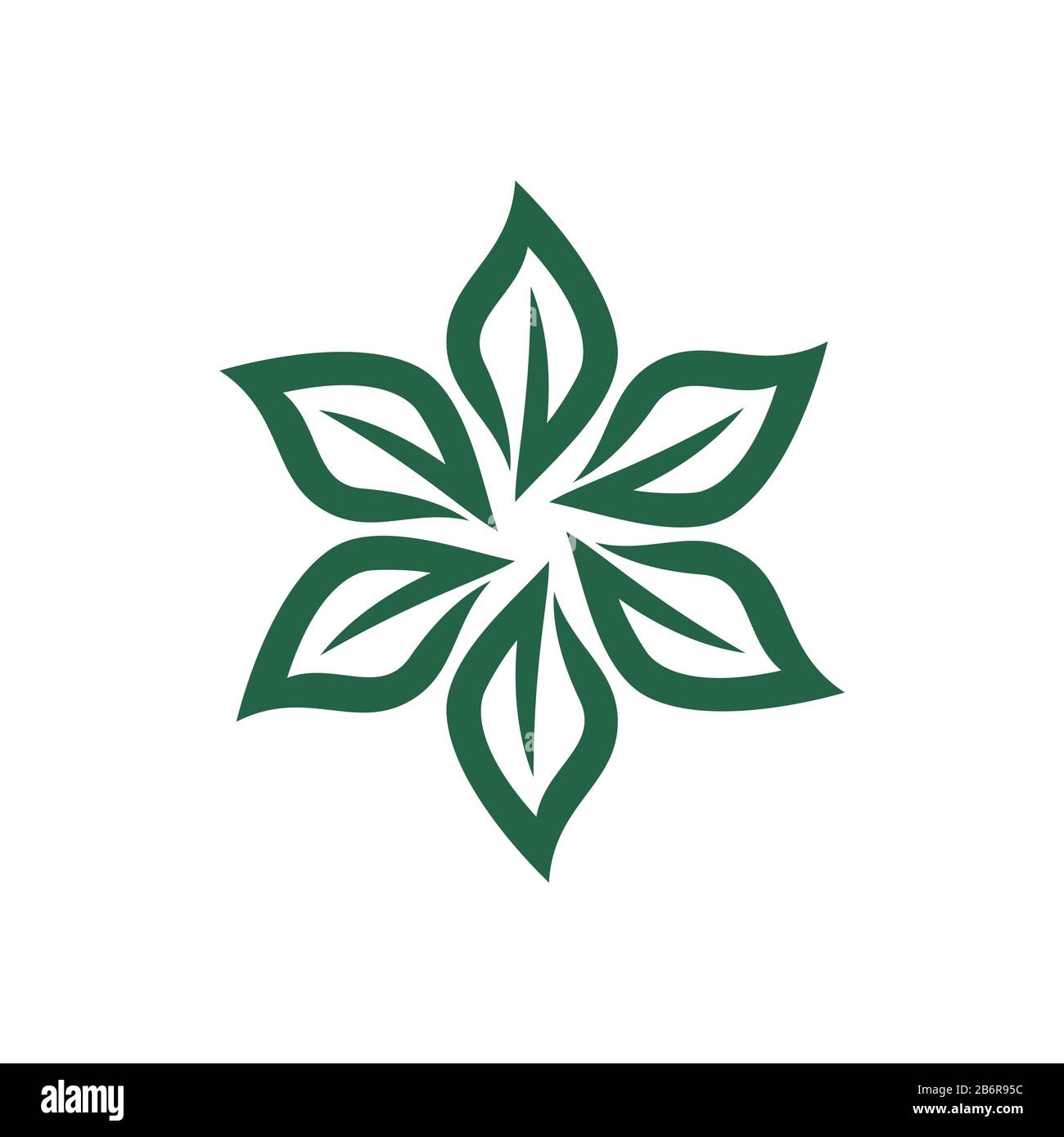 Green Star Leaf Ecology Logo Template Illustration Design. Vector EPS ...