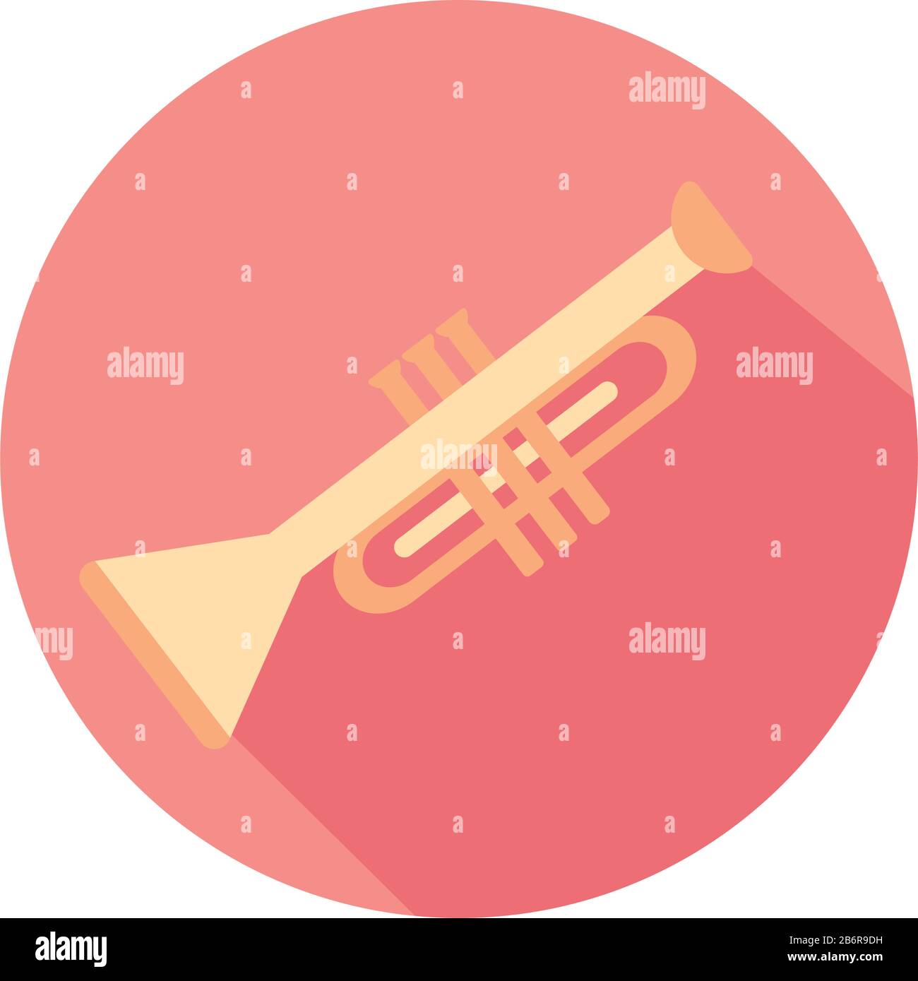 trumpet musical instrument block style icon Stock Vector Image & Art ...