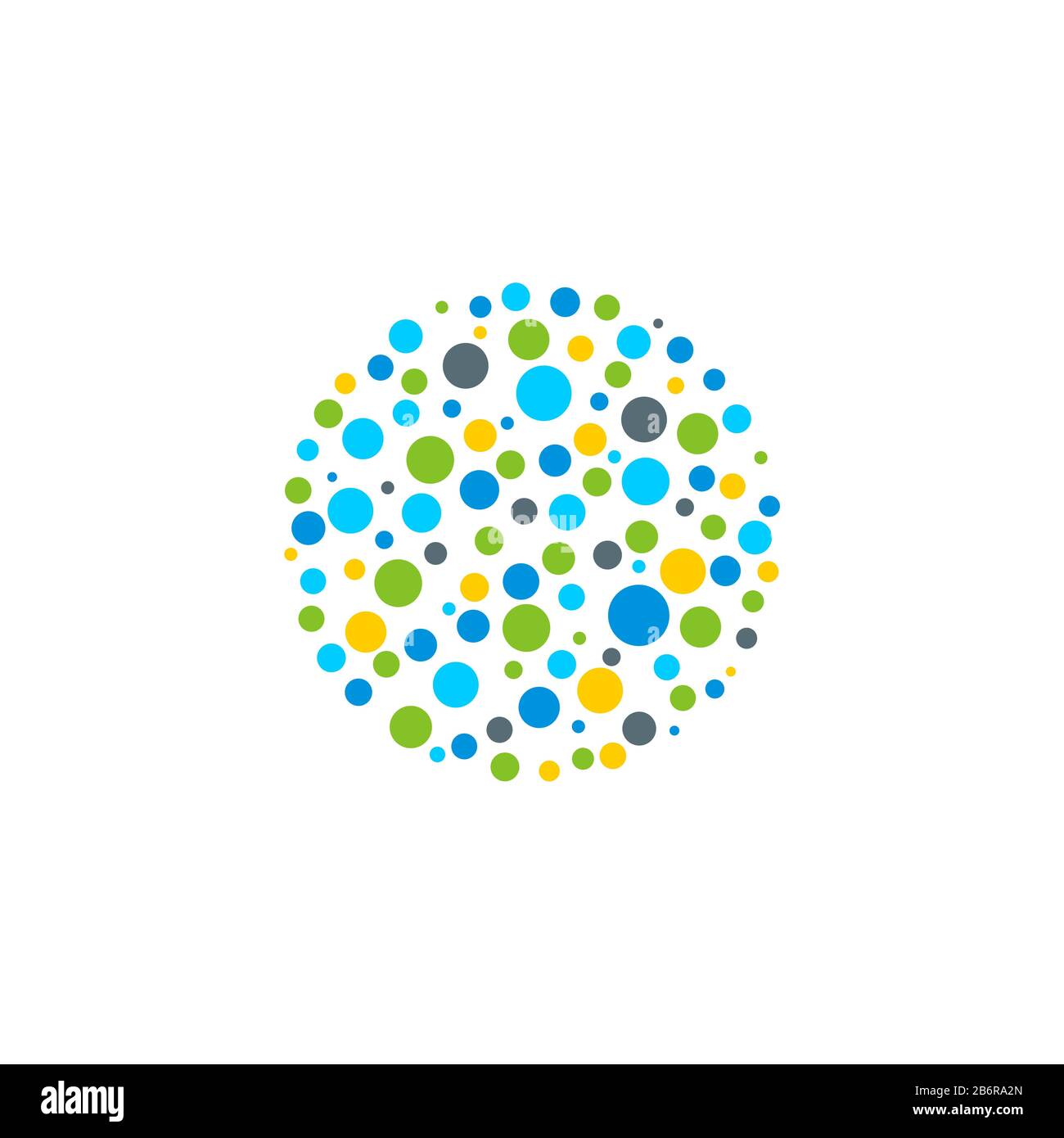 Colorful Dots Circle Shape Logo Template Illustration Design. Vector ...