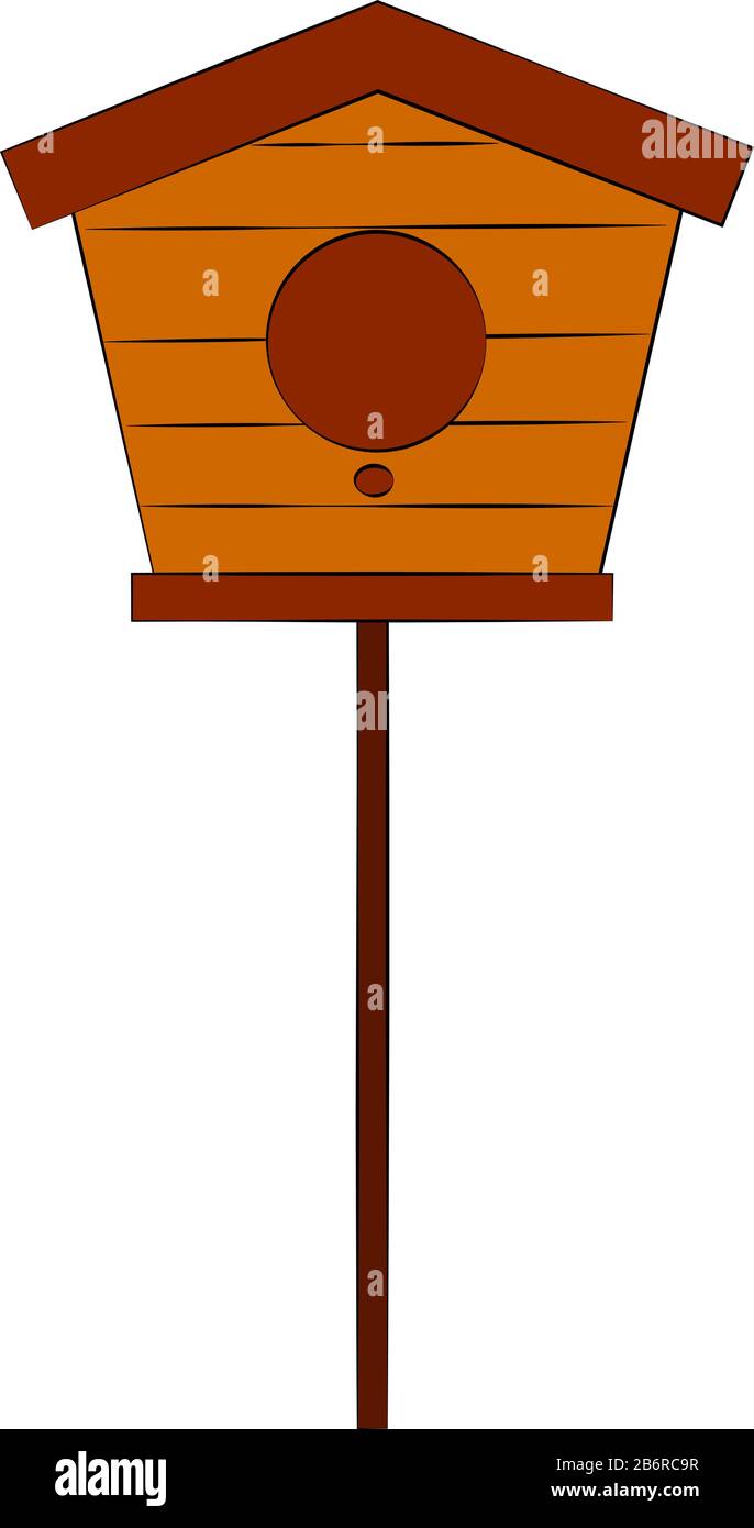 Wooden birdhouse, illustration, vector on white background Stock Vector Image & Art Alamy