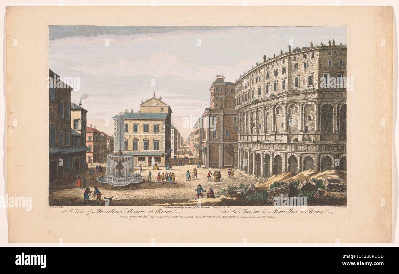 Gezicht Op Het Theater Van Marcellus Te Rome A View Of Marcellus S Theatre At Rome Titel Op Object Rome Serietitel View Of The Theater Of Marcellus At Romea View Of Marcellus S Theater