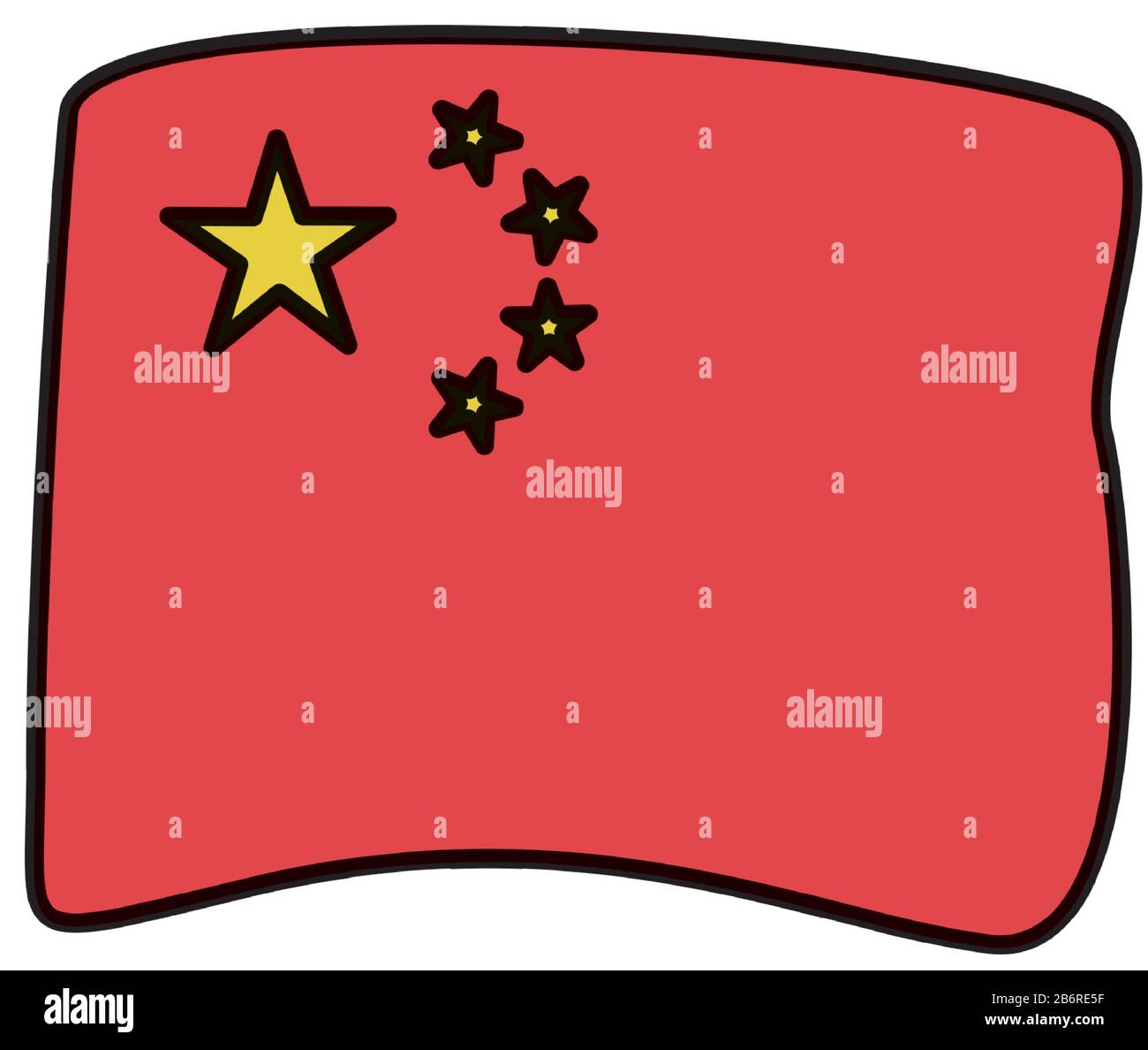 China Flag Country Isolated Icon Stock Vector Image Art Alamy