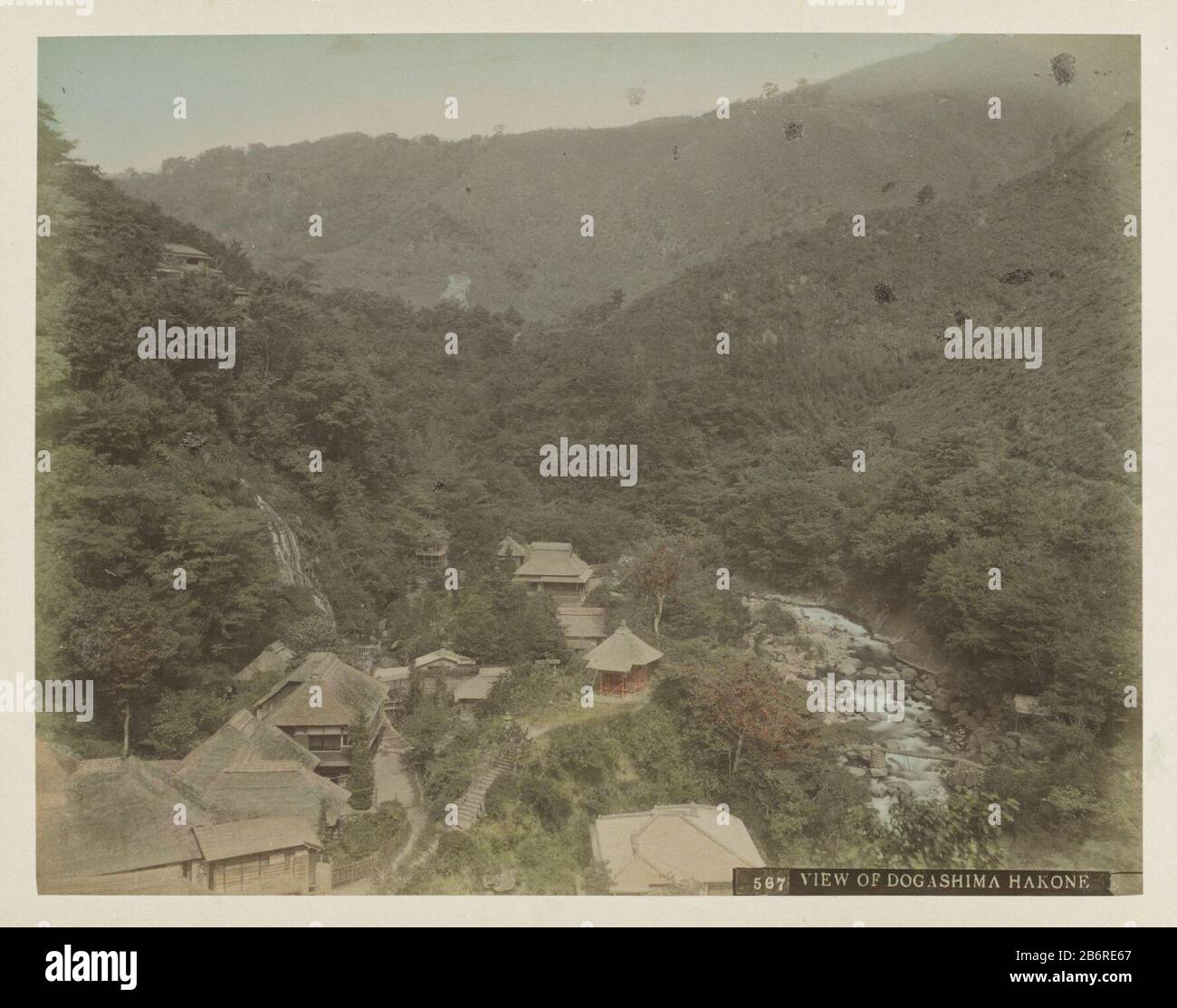 Maker unknown Japanese Pavilions in a Mountain Landscape Vintage Fine Art Print