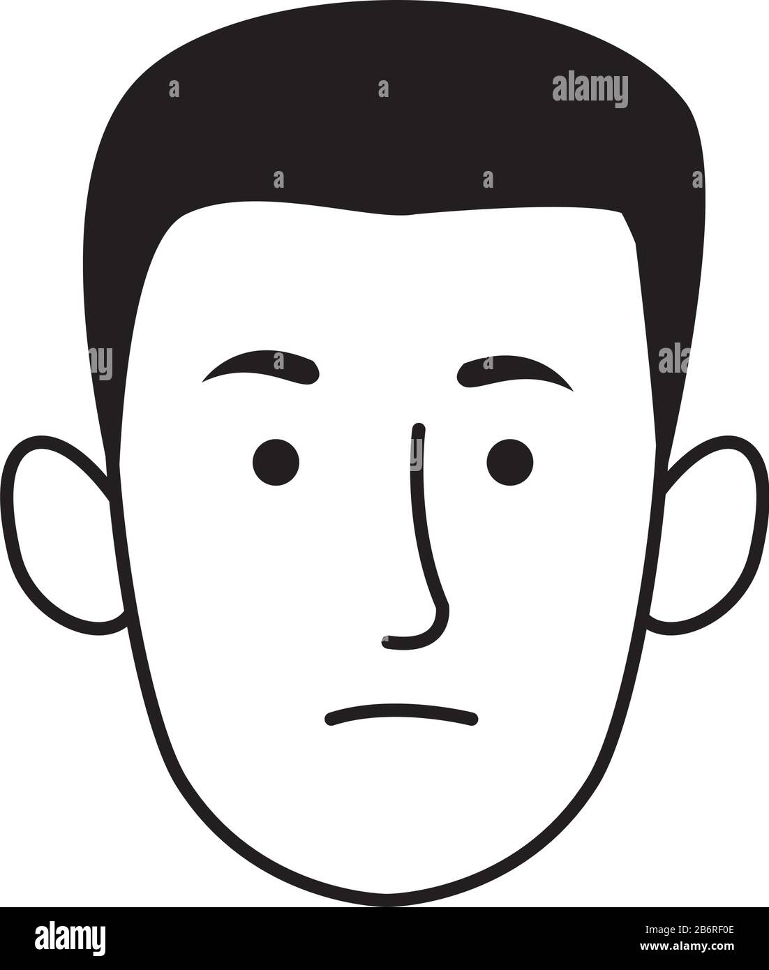 young man head character icon Stock Vector Image & Art - Alamy