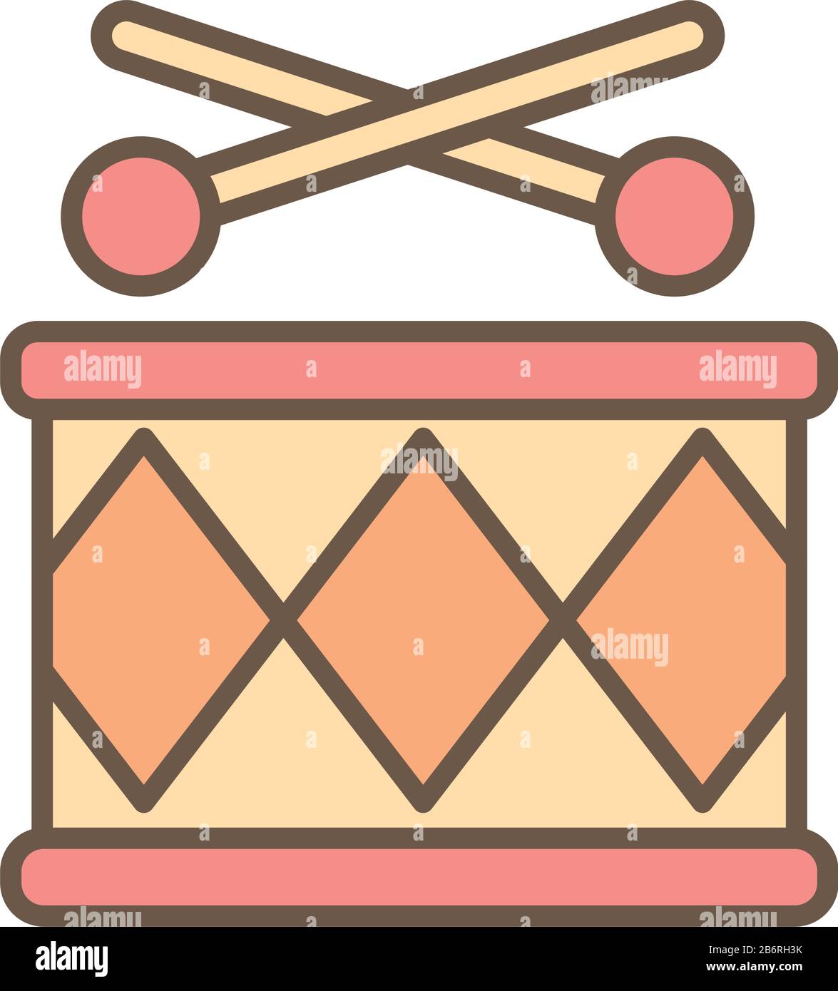 cute drum child toy block style icon Stock Vector Image & Art - Alamy