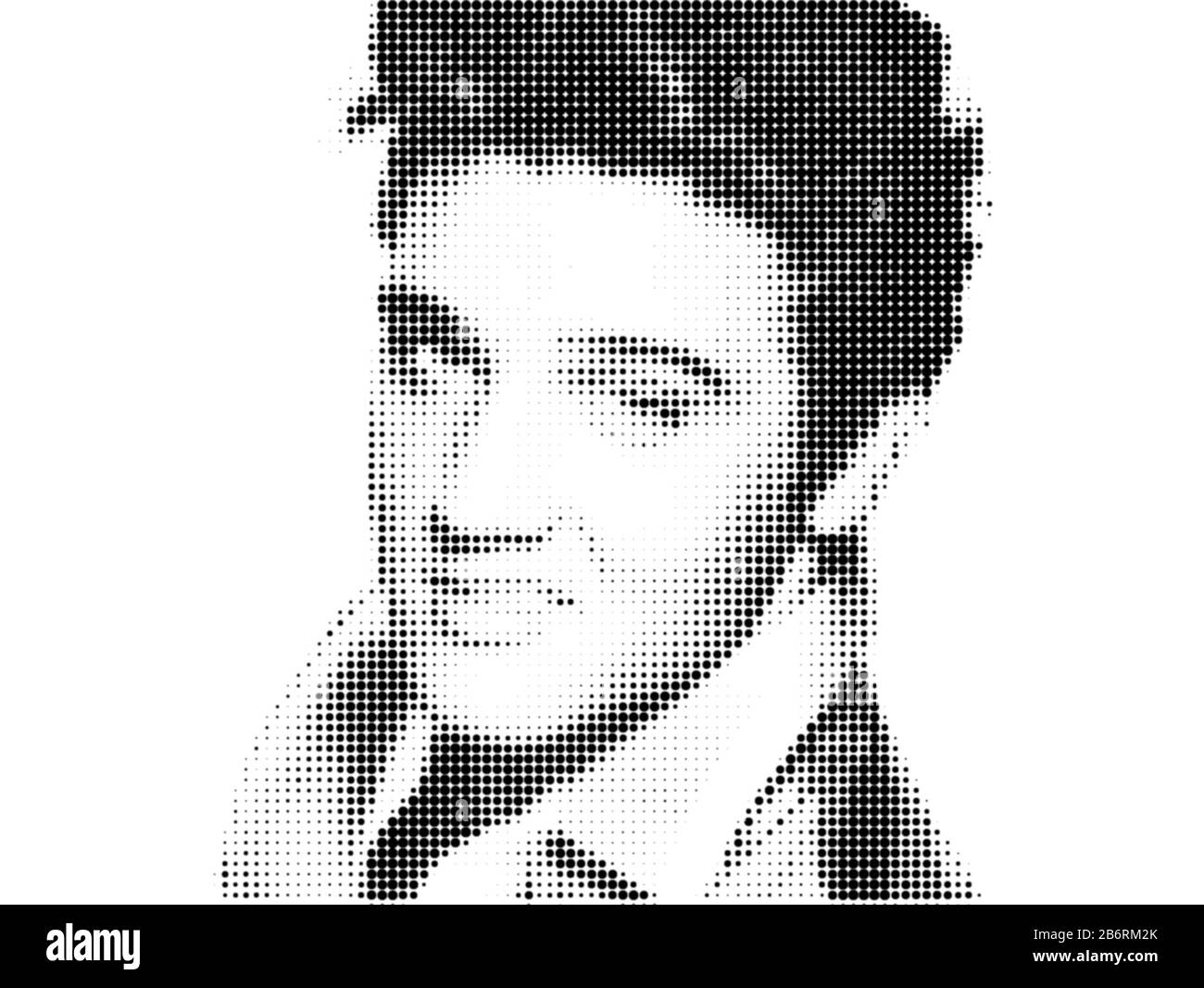 Art Portrait of Elvis Presley Stock Photo