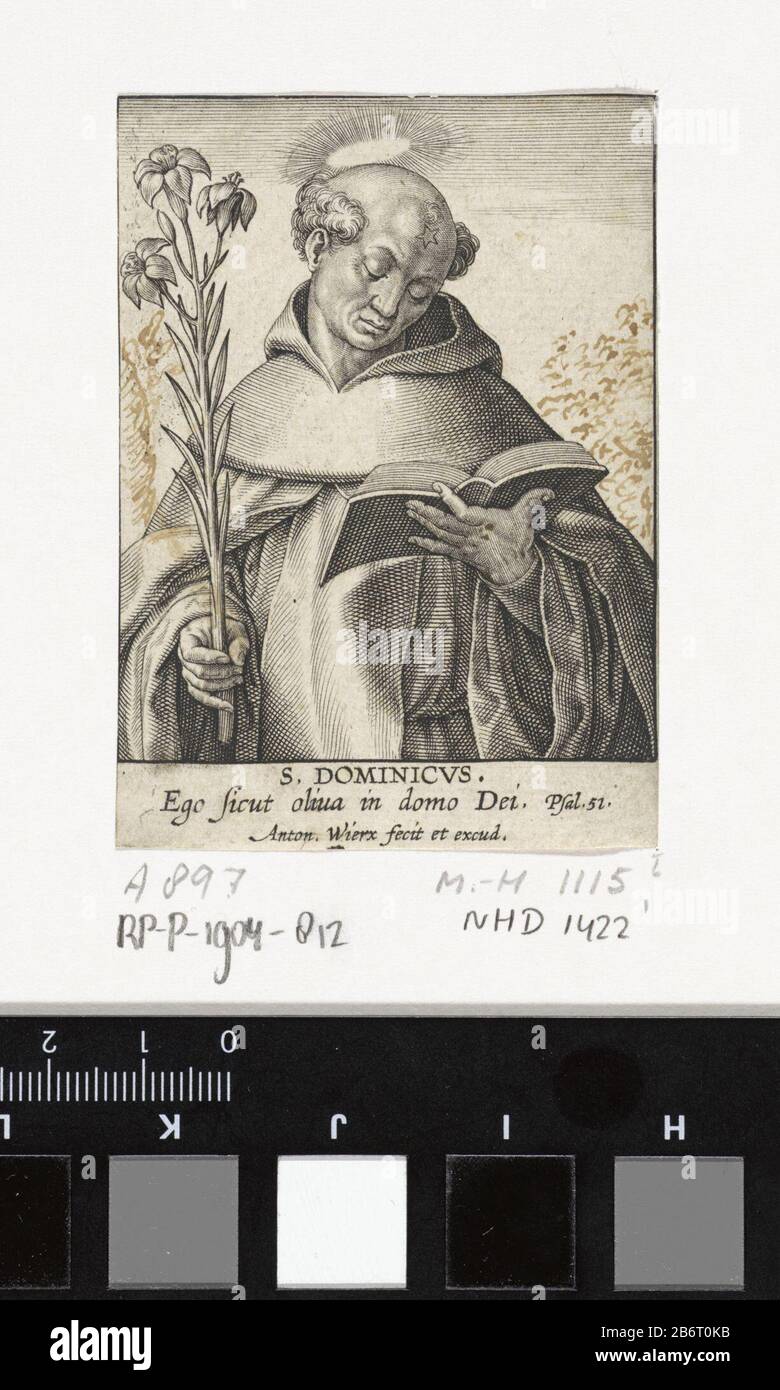 H Dominicus S Dominicvs (titel op object) De heilige Dominicus, in zijn ...
