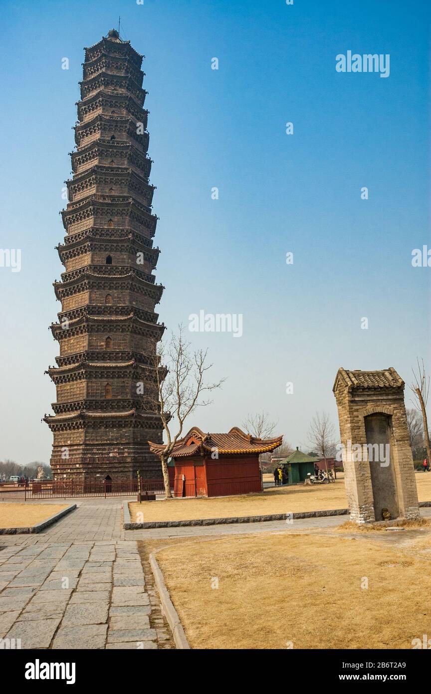 The Iron Pagoda in Kaifeng. Kaifeng was the capital of the Northern Song Dynasty. Henan Province, China. Stock Photo