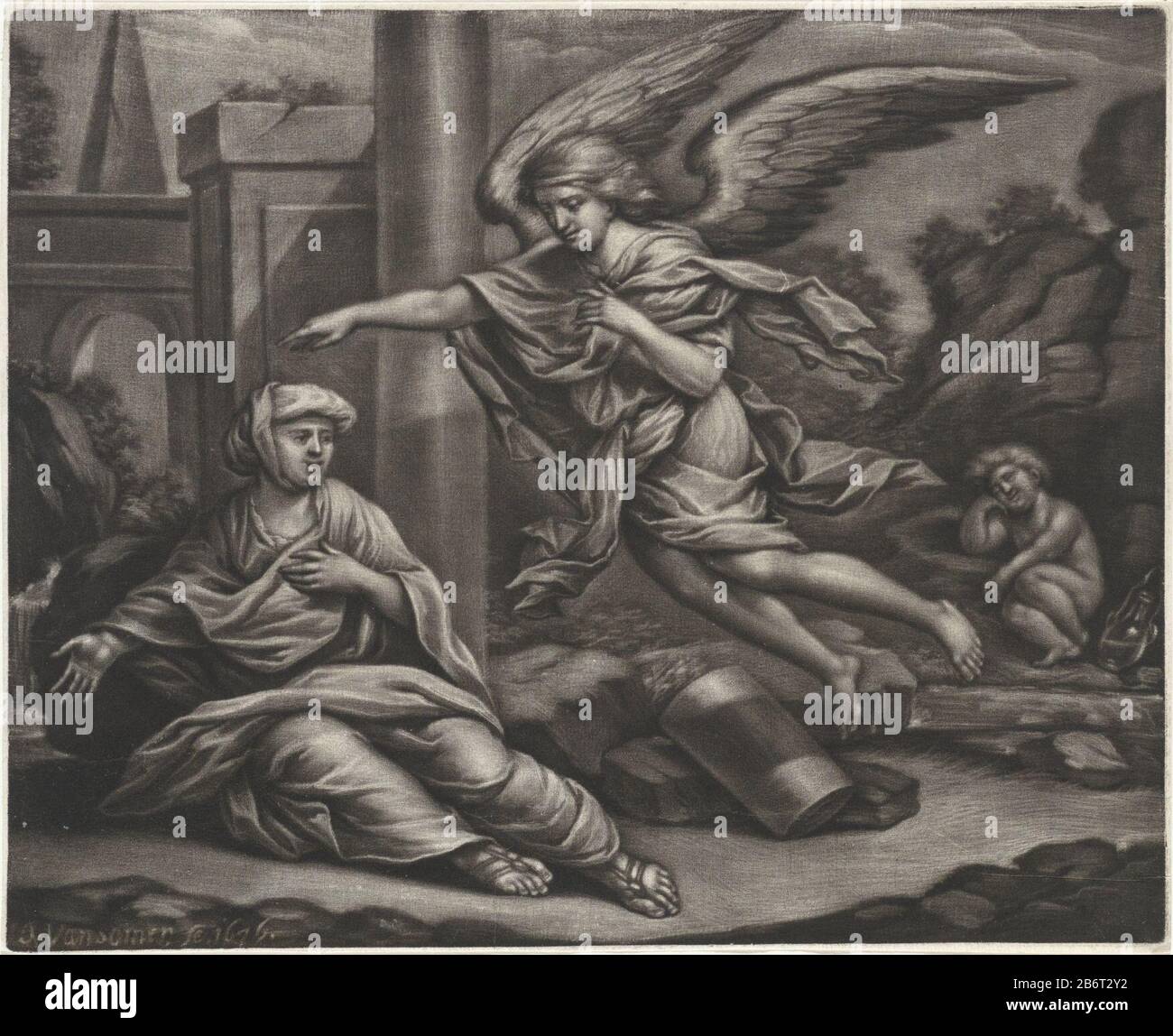 Hagar And Ismail Are Turned Away By Abraham To The Desert If The Water Runs Out Hagar Puts Her Son Ishmael Under A Bush To Die An Angel Appears And Indicates Its