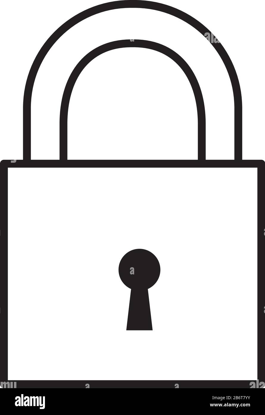 safe secure padlock isolated icon Stock Vector Image & Art - Alamy