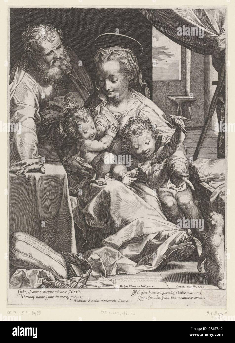 Heilige Familie met Johannes de Doper en kat (La Madonna del Gatto) Holy  Family with John the Baptist and cat (La Madonna del Gatto) Property Type:  picture Item number: RP-P-BI 6480Catalogusreferentie: New