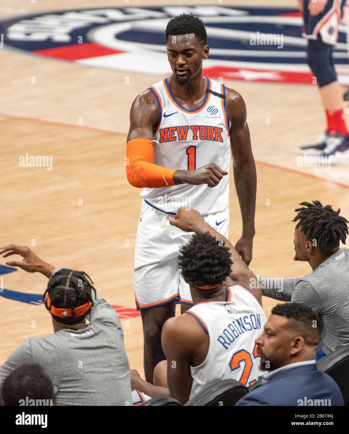 New York Knicks Mitchell Robinson Black 75th Anniversary City Jersey