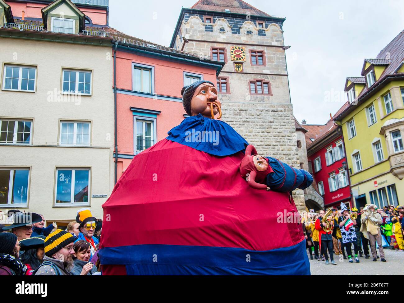 Participants in the Rottweil Carnival in Rottweil , Germany Stock Photo