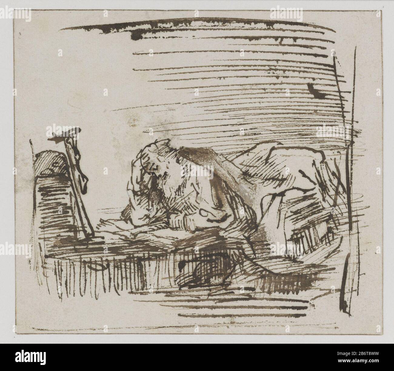 Heilige Hieronymus Lezend Saint Jerome Reading Object Type Drawing Object Number Rp T 1948 407catalogusreferentie Benesch A23a Manufacturer Draftsman Willem Drost Attributed To Artist Rembrandt Van Rijn Possible Place Manufacture Amsterdam