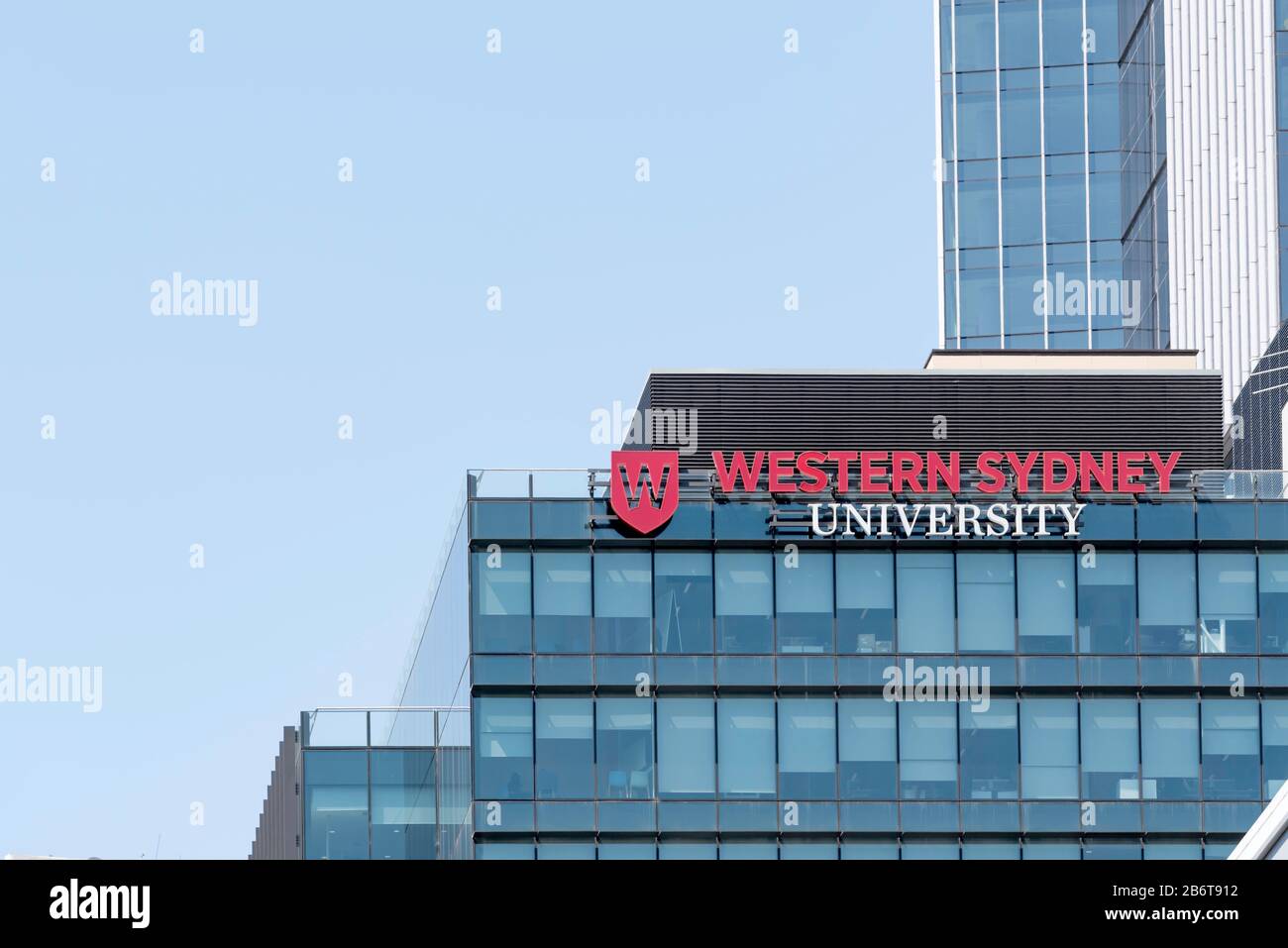Western Sydney University Parramatta CBD campus at 161-169 Macquarie St, Parramatta NSW 2150 Stock Photo