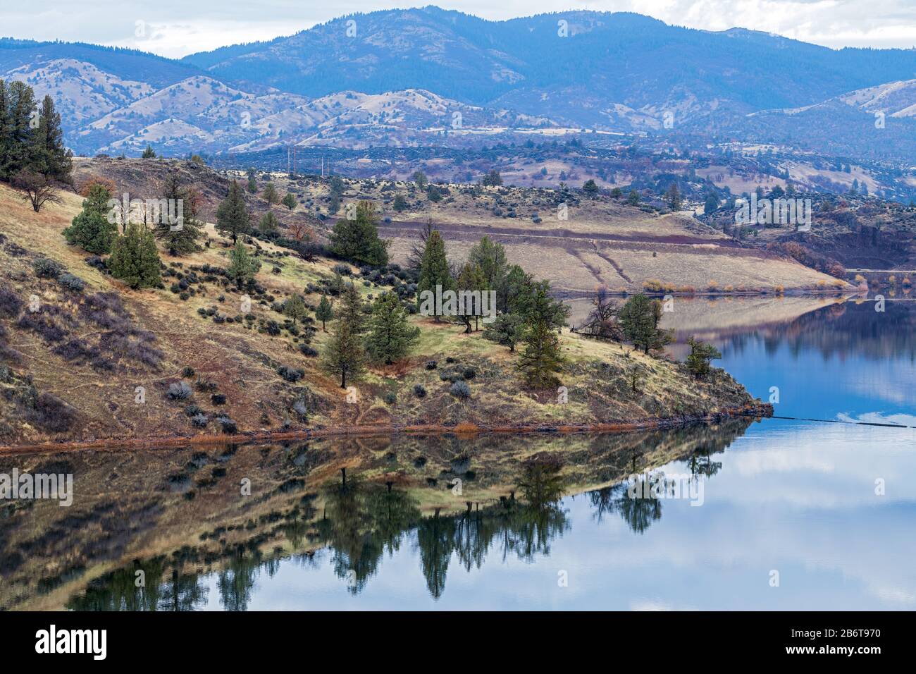 Reflections in the Iron Gate Lake Reservoir near Hornbrook, California