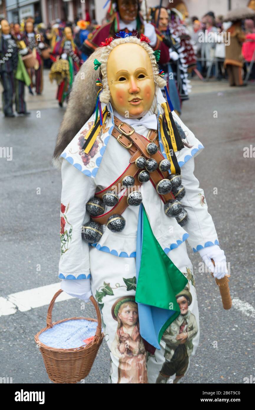 Participant in the Rottweil Carnival in Rottweil , Germany Stock Photo