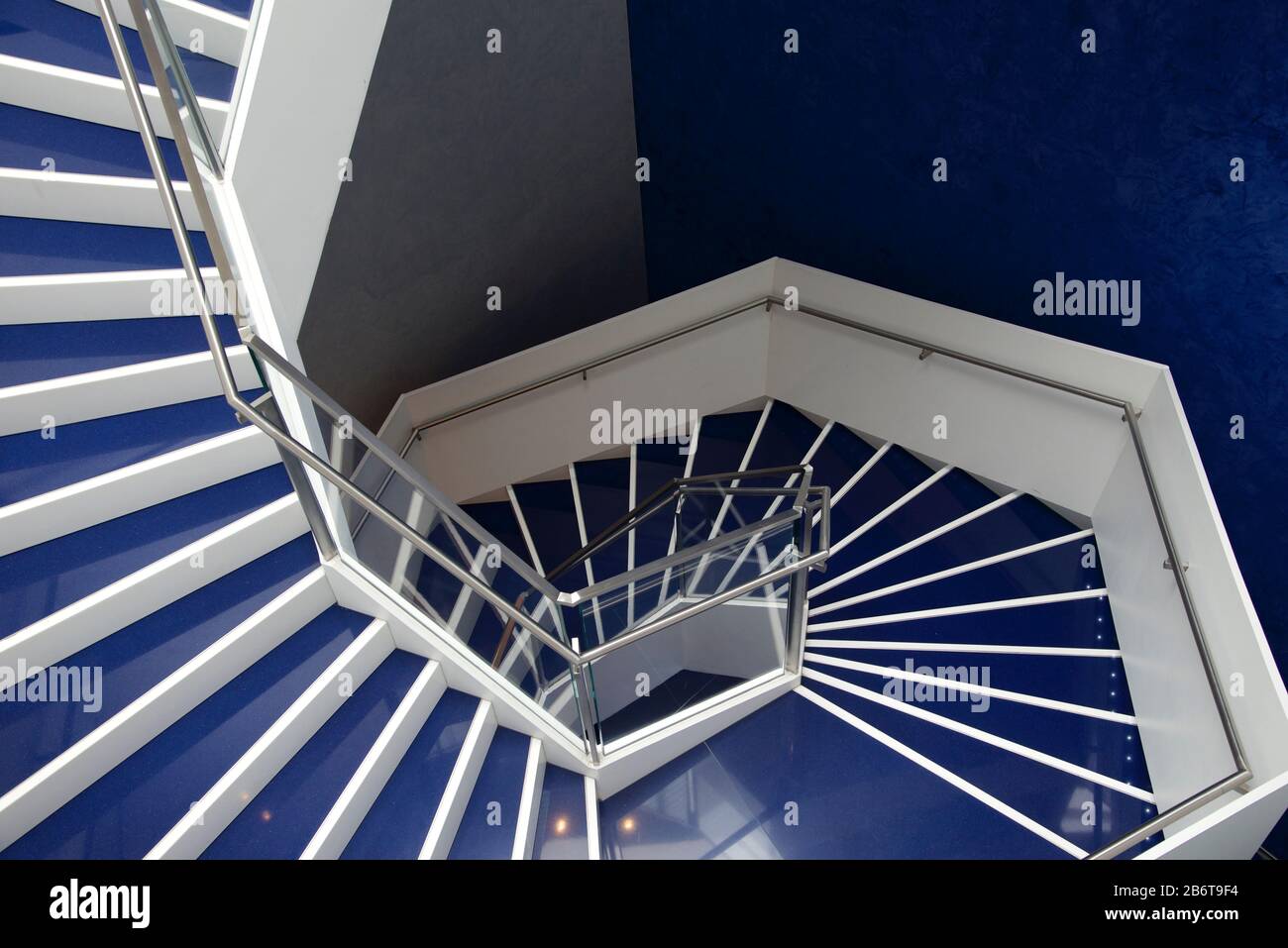 Contemporary architecture with spiral staircase, Toronto, Canada Stock Photo