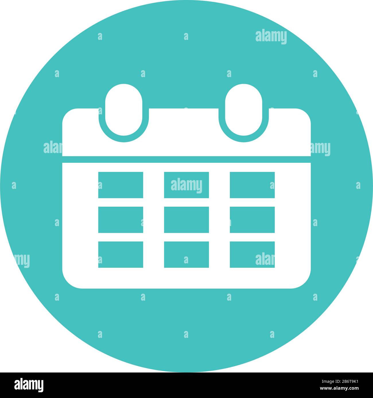 calendar reminder , block and flat style icon vector illustration ...