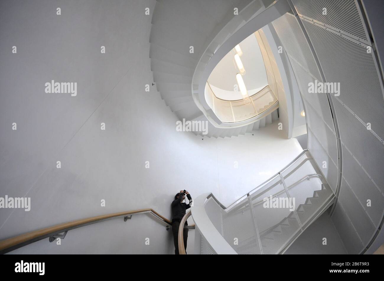 Contemporary Architecture With Spiral Staircase Toronto Canada Stock contemporary-architecture-with-spiral-staircase-toronto-canada-stock