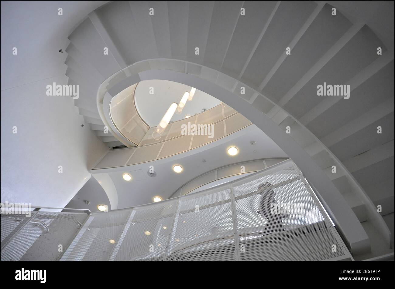 Contemporary Architecture With Spiral Staircase Toronto Canada Stock contemporary-architecture-with-spiral-staircase-toronto-canada-stock
