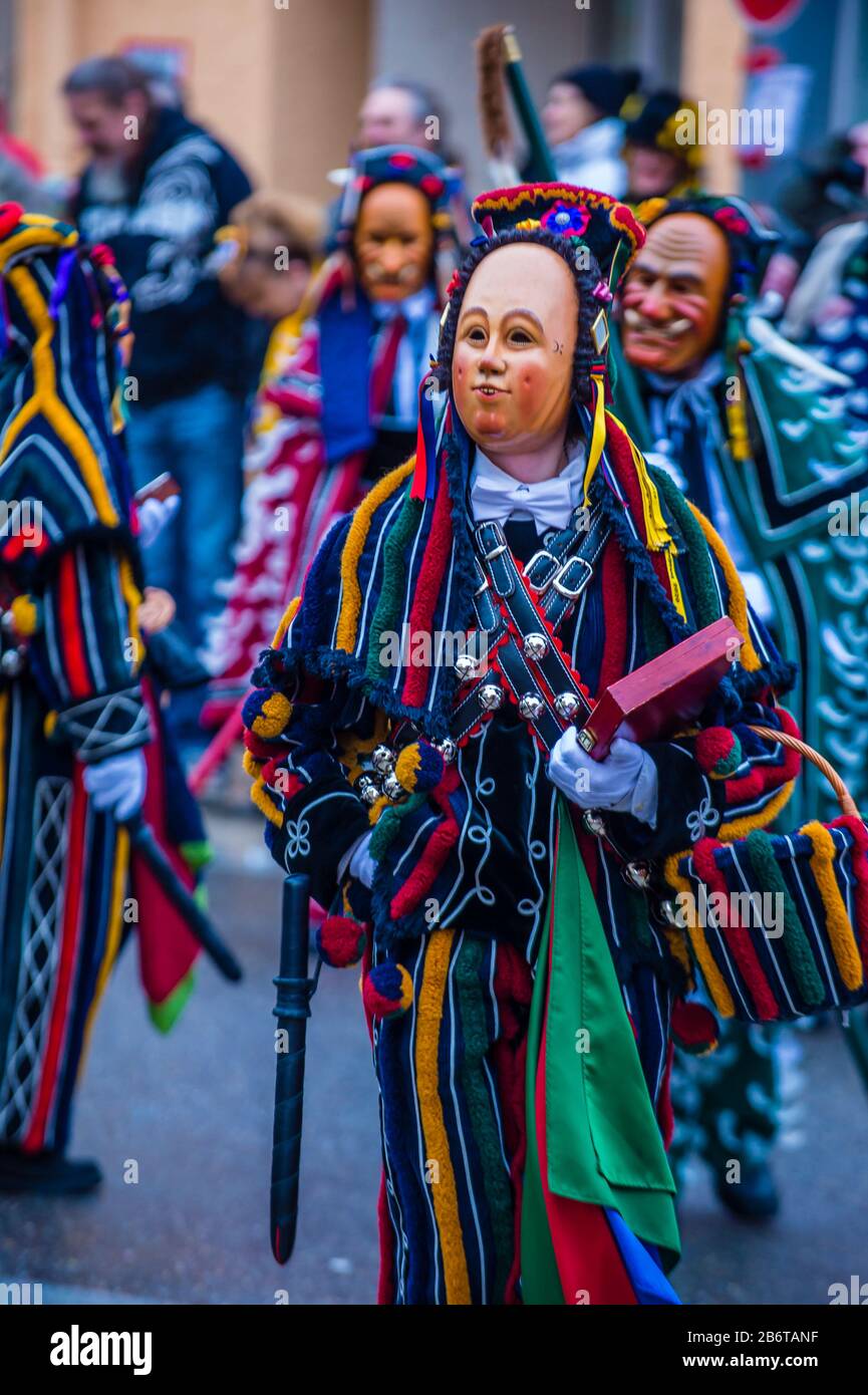 Participants in the Rottweil Carnival in Rottweil , Germany Stock Photo