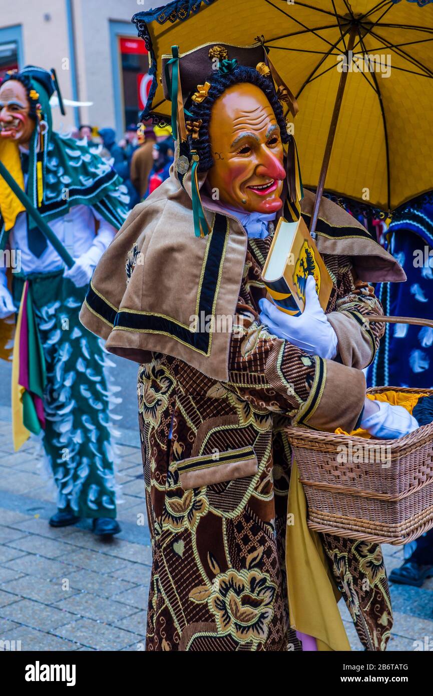 Participants in the Rottweil Carnival in Rottweil , Germany Stock Photo