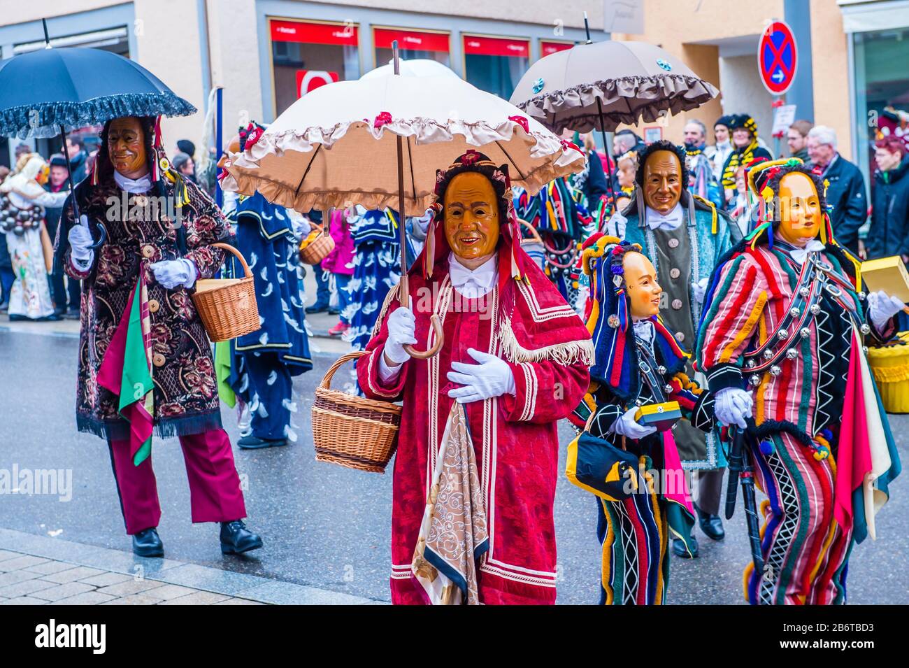 Participants in the Rottweil Carnival in Rottweil , Germany Stock Photo