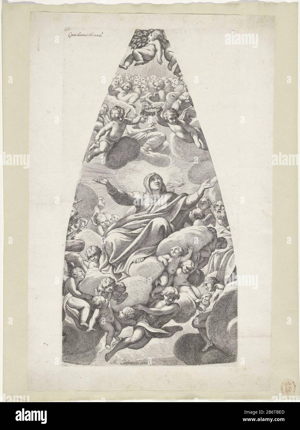 Hemelvaart Van Maria Hemelvaart Van Maria Serietitel Mary Carried By Angels To Heaven Engelen Hold A Crown Above Its Hoofd Manufacturer Print Maker Carlo Cesio Indicated On Object To Drawing Of