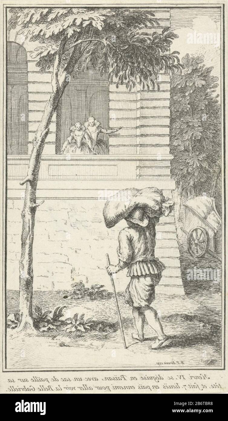 Henry IV, king of France, disguised as a peasant visiting his mistress