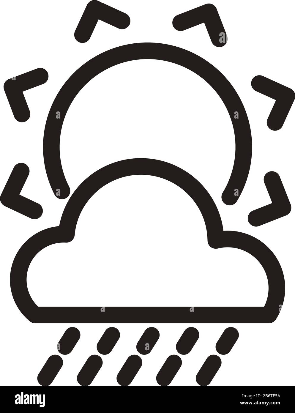 Weather sun rain rainfall Stock Vector Images - Alamy