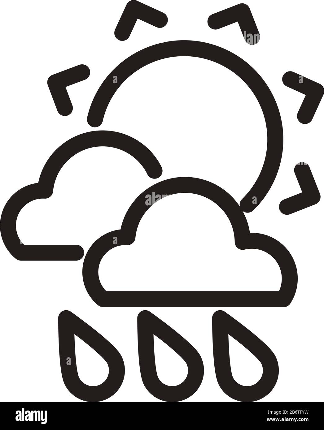 Weather sun rain rainfall Stock Vector Images - Alamy