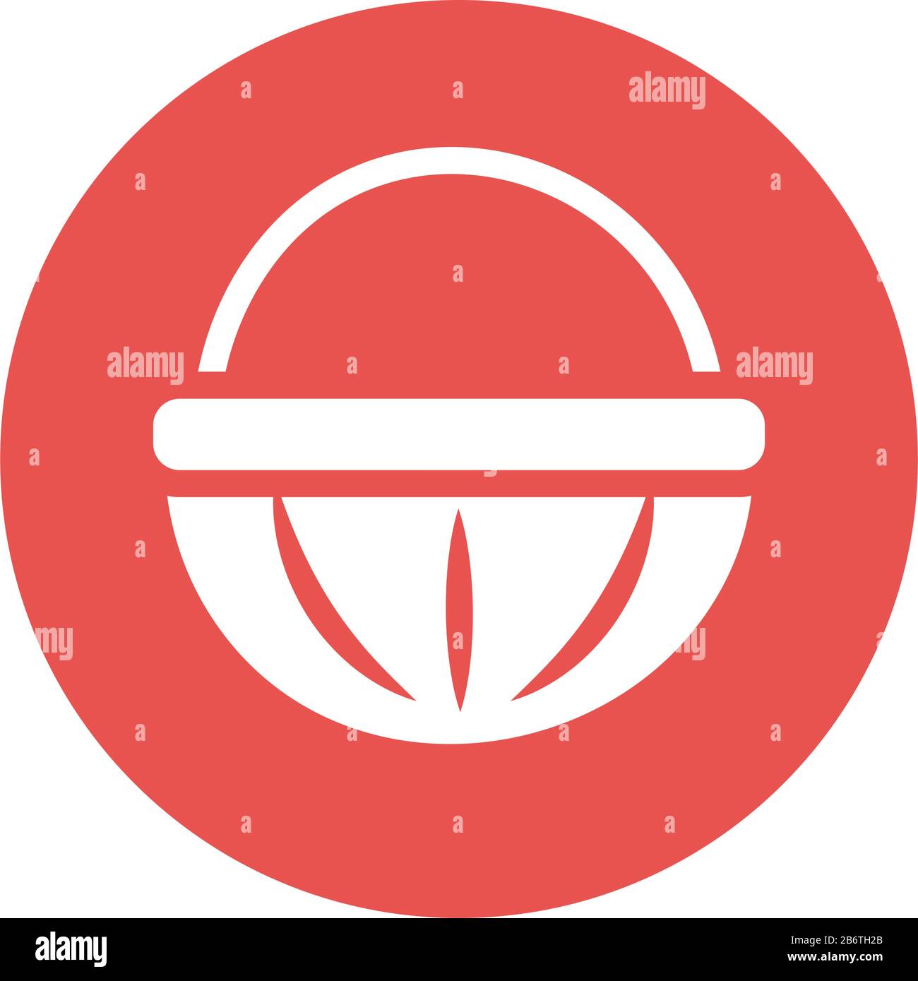 wicker basket , block and flat style icon vector illustration design ...