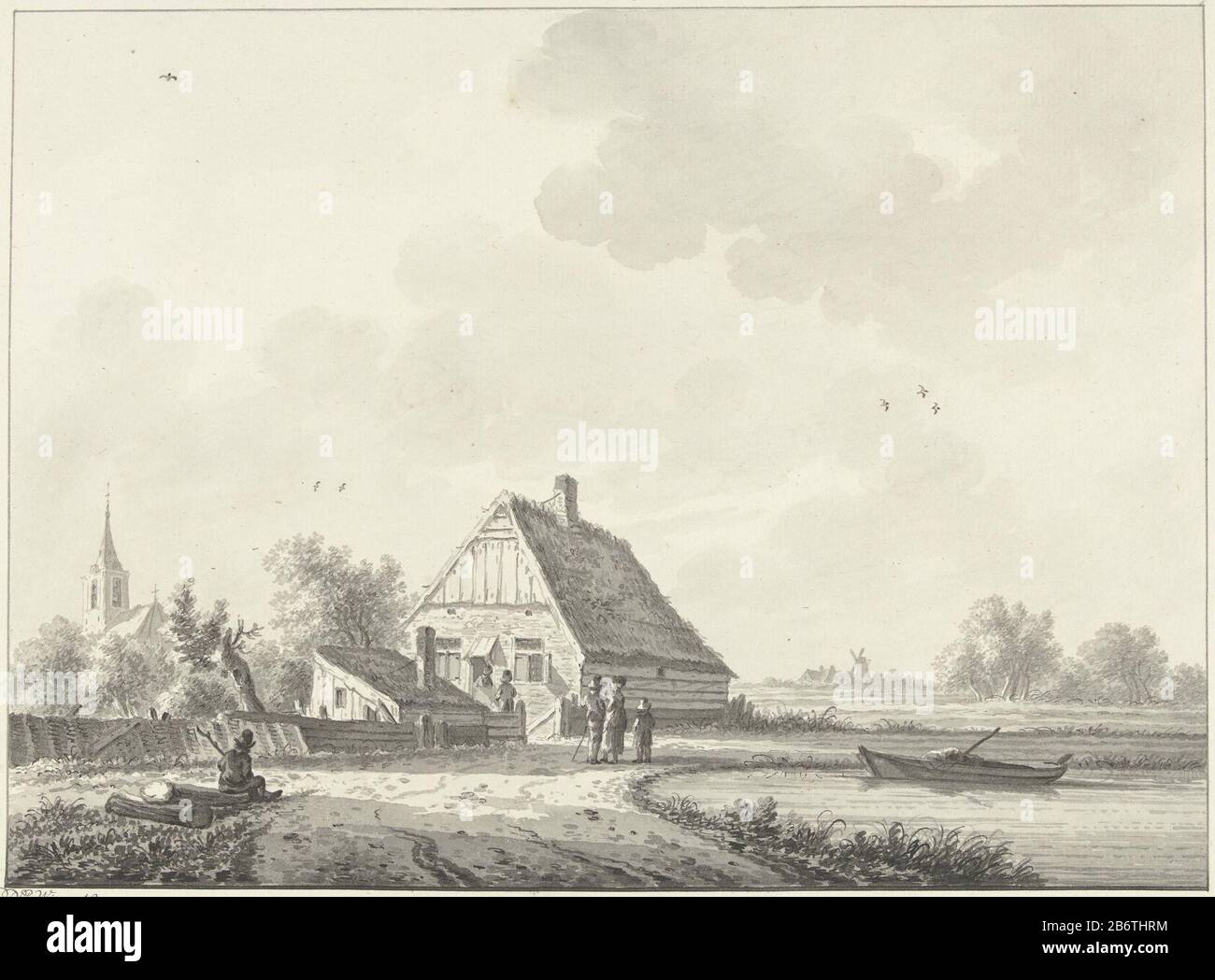 Het dorp Drumpt in Gelderland The village Drumpt in Gelderland Property Type: Drawing Object number: RP-T-1921-138 Inscriptions / Brands: inscription verso: 'the village Drumpt in Gelderland' Manufacturer : artist: Nicholas Wicart Dating: 1758 - 1815 Physical features: pen or brush in gray material: paper ink Technique: pen / brush dimensions: sheet: h 286 mm × W 408 mmbeeld: h 243 mm × W 321 mm Subject: names of cities and villages (with NAME) farm (building) Where: Drumpt Stock Photo