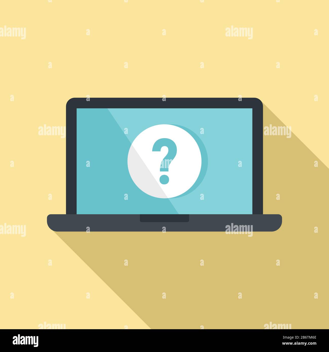 Laptop password request icon. Flat illustration of laptop password ...