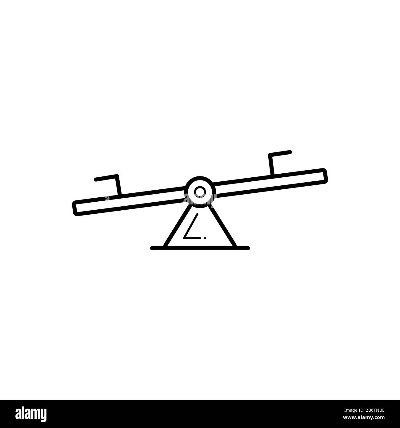 Seesaw Icon Stock Vector Image Art Alamy