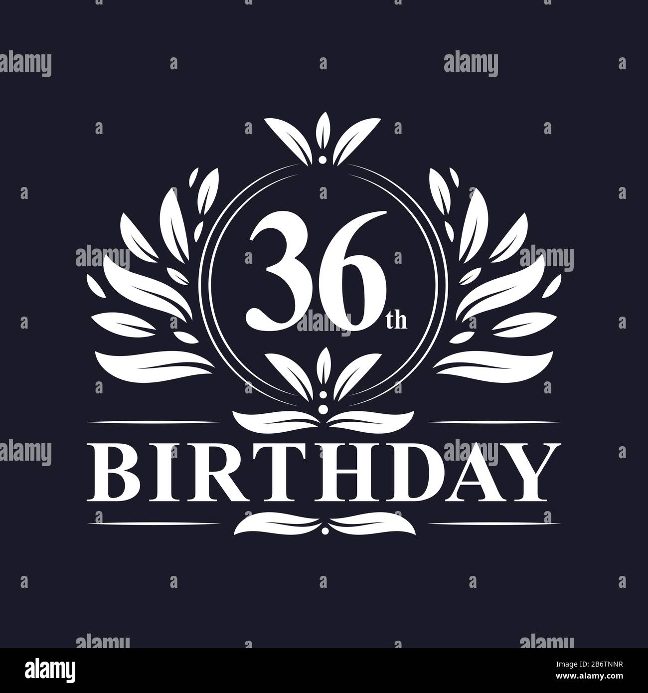 36 years Birthday logo, luxury 36th Birthday design celebration Stock Vector Image & Art - Alamy