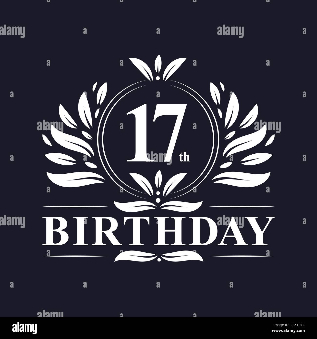 17 years Birthday logo, luxury 17th Birthday design celebration Stock Vector Image & Art - Alamy