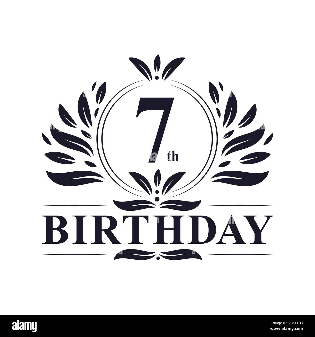 Happy birthday 7 years Royalty Free Vector Image