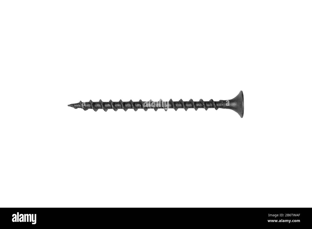 Self tapping metal screw isolated on a white background. Self-tapping screws isolated over white background. Background of the screw. Self drilling fa Stock Photo