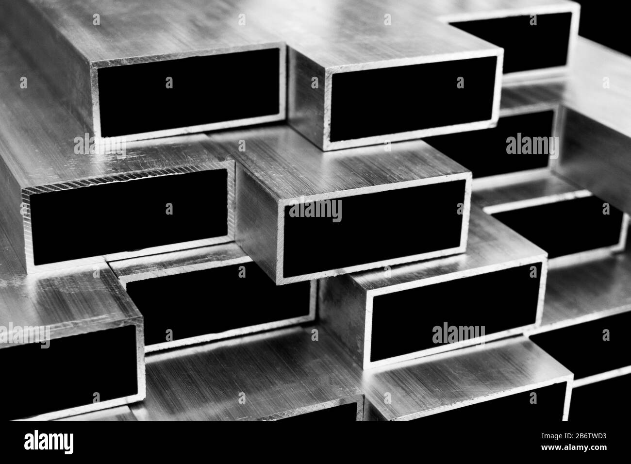 Aluminium profile for windows and doors manufacturing. Structural metal