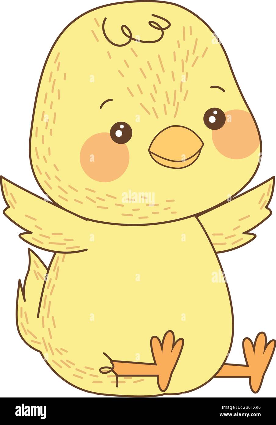 cute little chick easter character Stock Vector Image & Art Alamy