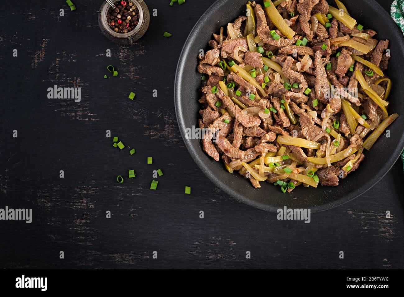 Stew beef, pieces of beef stewed in soy sauce with spices with pickled