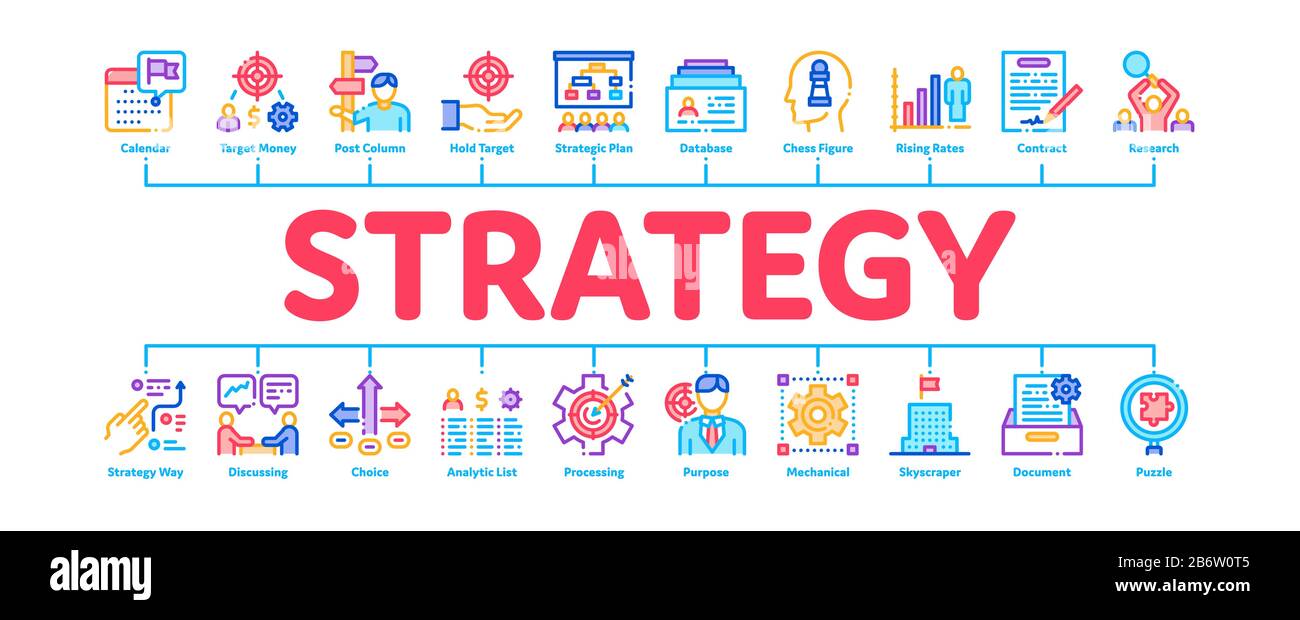 Strategy Manager Job Minimal Infographic Banner Vector Stock Vector ...