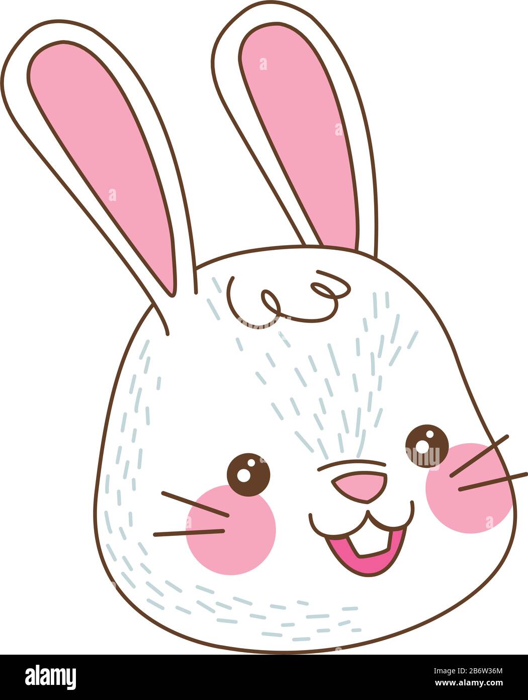 cute little rabbit head easter character Stock Vector Image & Art - Alamy