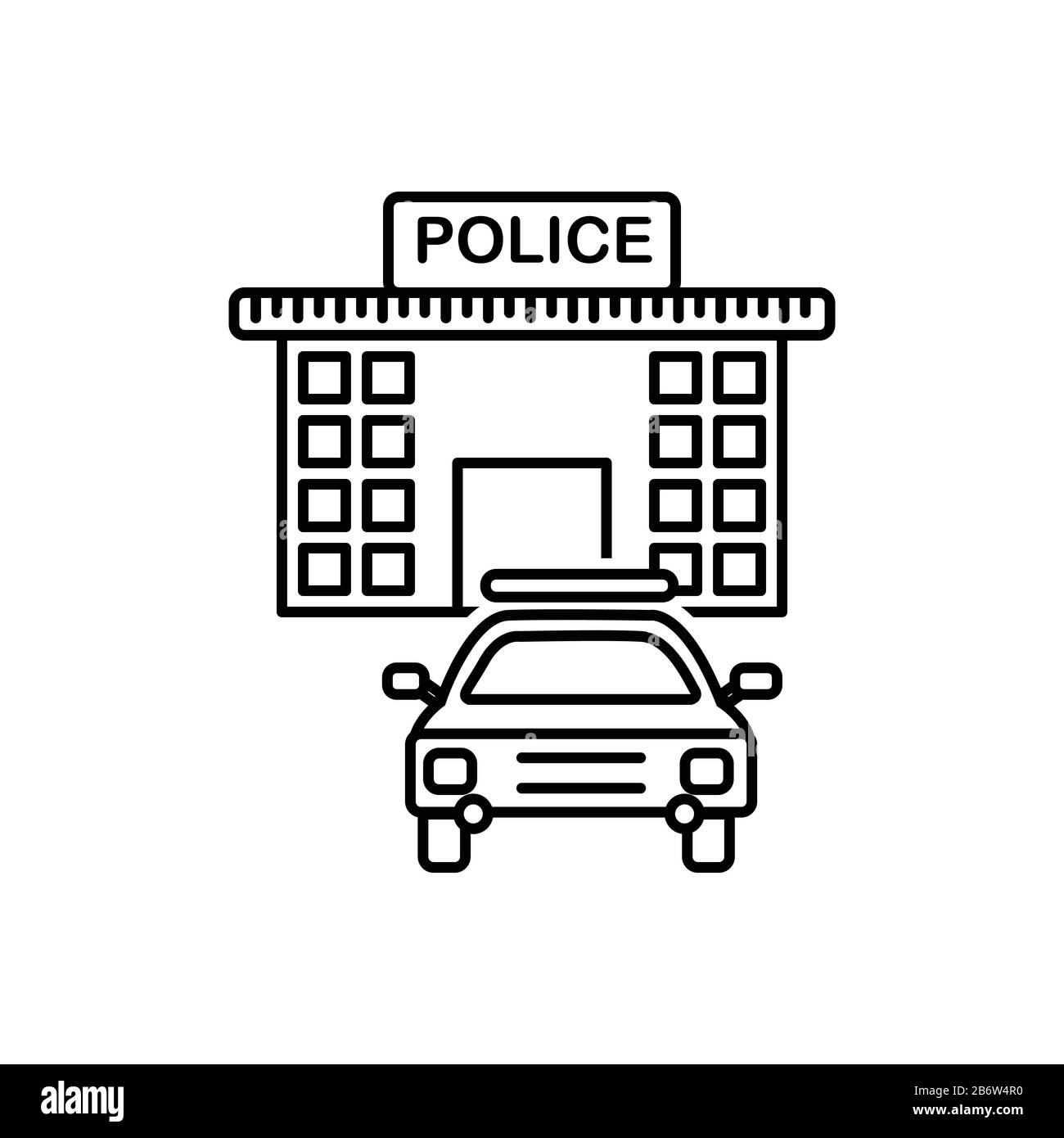 Police station icon Stock Vector