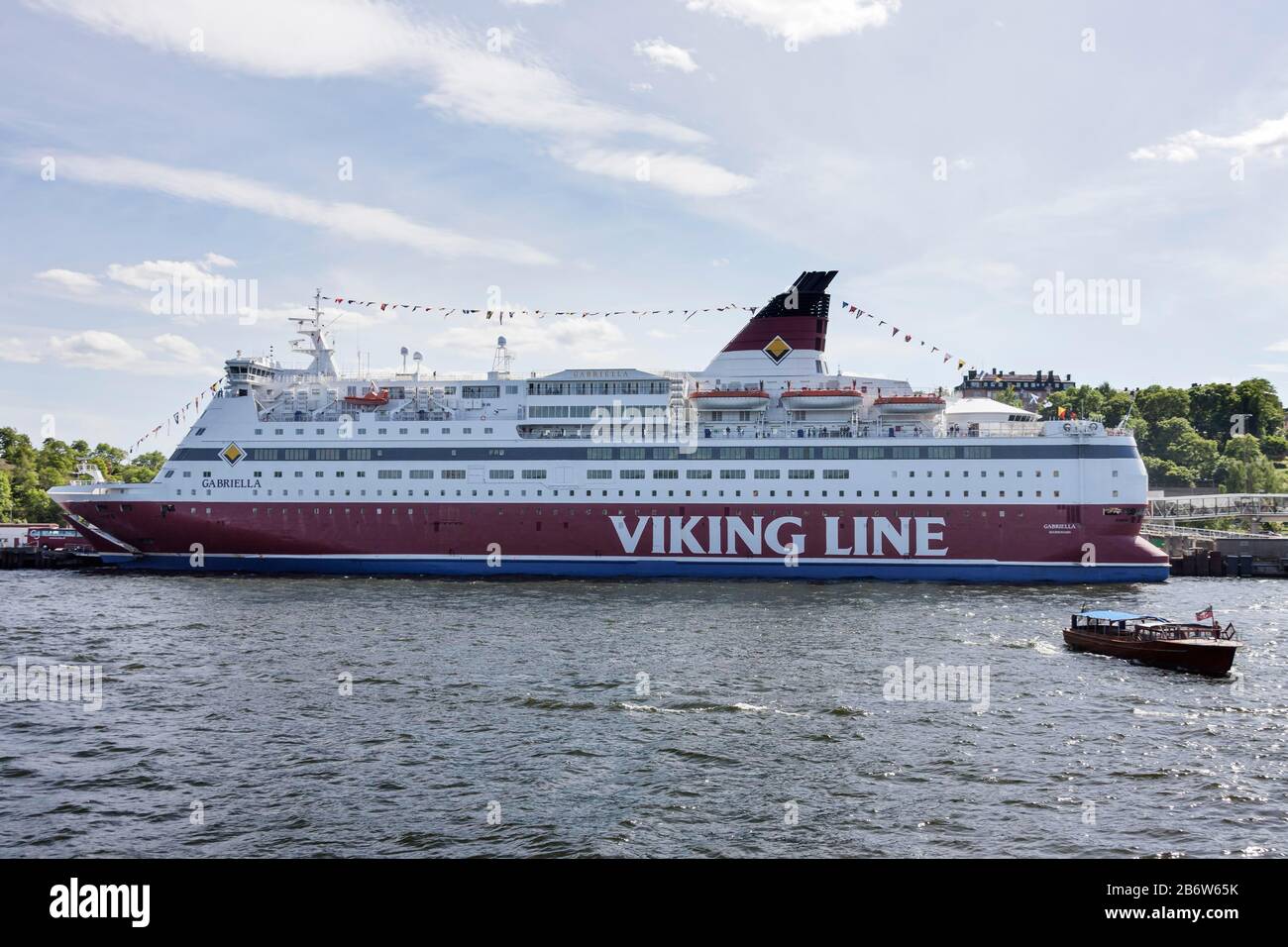 Passenger ship Gabriella, Viking Line, Stockholm, Sweden Stock Photo