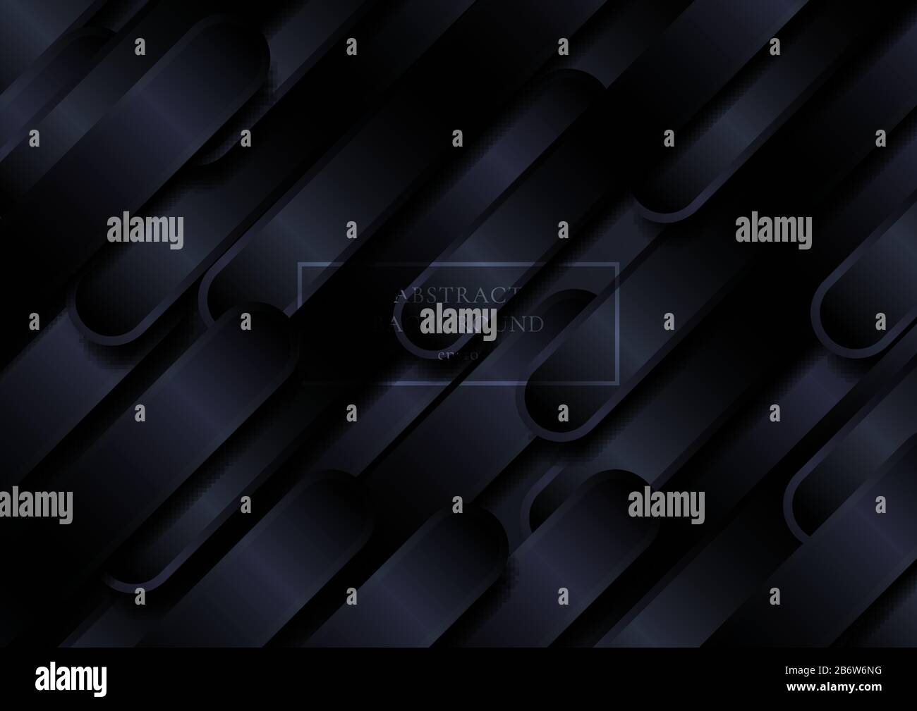 Abstract black color diagonal rounded shapes lines pattern transition background and texture. Vector illustration Stock Vector