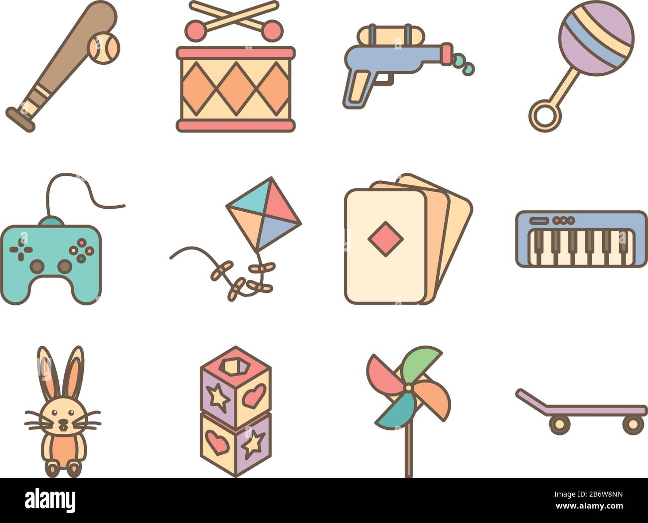 bundle of toys set icons Stock Vector Image & Art - Alamy