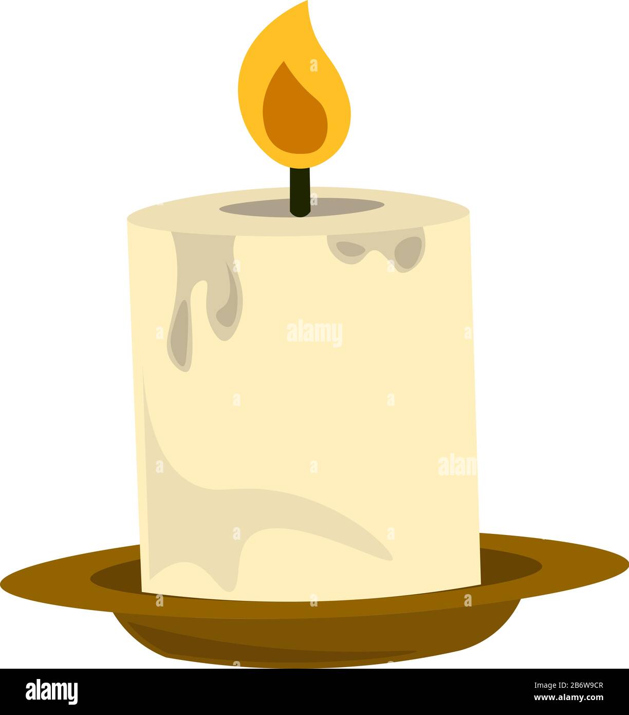Fat candle, illustration, vector on white background Stock Vector Image